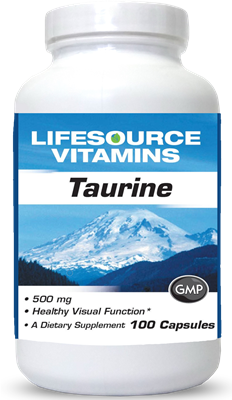 Taurine 500 mg. (Free Form) - 100 Capsules