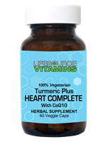 Turmeric Plus - Heart Complete with CoQ10 -60 Veggie Capsules