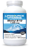 Methyl B-12 - Vitamin B12 Methylcobalamin 1000 mcg - 100 Vegetarian Lozenges