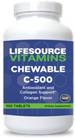 Vitamin C 500 mg - 100 Chewable Tablets - Orange