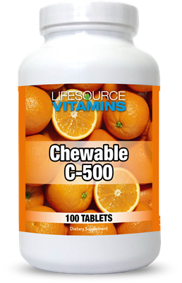 Vitamin C 500 mg - 100 Chewable Tablets - Orange