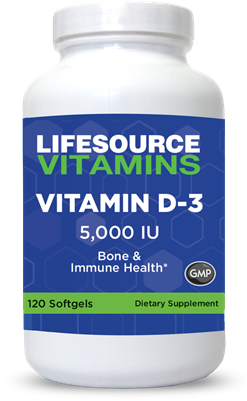 Vitamin D-3 125 mcg (5,000 IU) - 120 Softgels