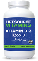 Vitamin D-3 125 mcg (5000 IU) 240 Softgels- VALUE SIZE