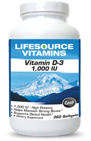 Vitamin D-3 25 mcg (1,000 IU) - NEW RELEASE/VALUE SIZE 360 Softgels