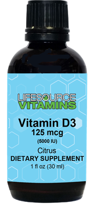 Vitamin D-3  Liquid 125 mcg (5000 IU) Citrus - 1 fl oz