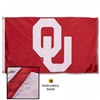 Oklahoma Sooner's Premium 2x5 Applique Flag with Grommets