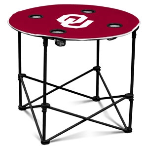 Oklahoma Sooners Round Tailgate Table