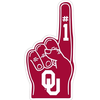 Oklahoma Sooners 3" #1 Finger Vinyl Decal