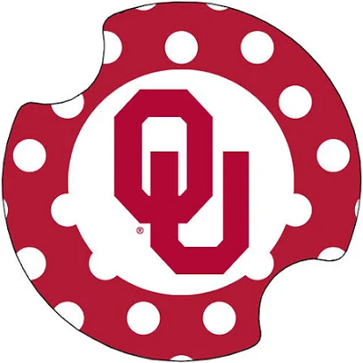 Oklahoma Sooner Carsters Absorbent Coasters Polka Dot