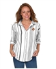 Oklahoma State Striped Button Up