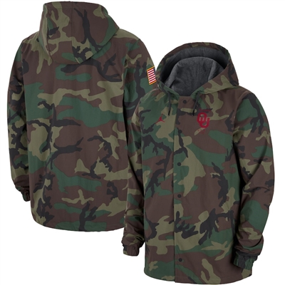 Oklahoma Sooners Jordan Brand Full-Snap Hoodie Jacket - Camo