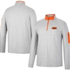 Oklahoma State Cowboys Colosseum Country Club Windshirt Quarter-Zip Jacket - Heathered Gray/Orange