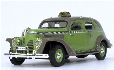 1940-1941 Checker Model A 1:43 Green represents Chicago and Kalamazoo Livery