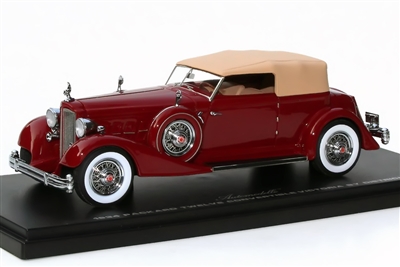 1934 Packard Twelve Convertible Victoria by Dietrich in Red 1:43