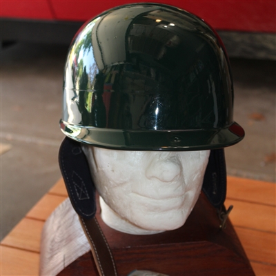 Chapal 1950's Retro Racing Helmet - Painted Green Factory Flawed