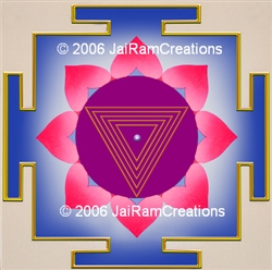 11-061  Blue Purple Kali Yantra - 11" x 14" Ready to Frame Photograph