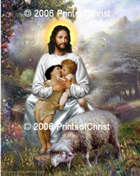 8-138  Jesus With Children - 8 x 10 Ready to Frame Photograph