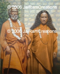 8-033 Swami Sri Yukteswar & Yogananda - 8" x 10" Ready to Frame Photograph