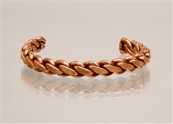 CB-02 - PURE COPPER HEAVY BRAIDED BANGLE