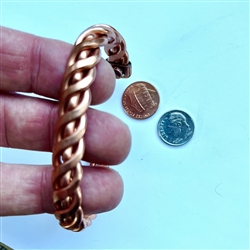 CB-03 - PURE COPPER HEAVY BRAIDED BANGLE