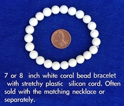 Astrological white coral bracelet