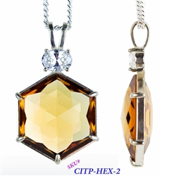 CIP-HEX Merkaba Pure Citrine Pendant Design