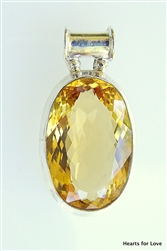 oval citrine pendant