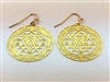 ER-03 Shree Yantra 18k Gold Plated 30mm Earrings