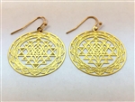 ER-03 Shree Yantra 18k Gold Plated 30mm Earrings