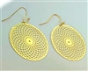 ER-04 Torus Vortex 18k Gold Plated 30mm Earrings