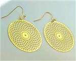 ER-04 Torus Vortex 18k Gold Plated 30mm Earrings