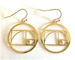 ER-06 Golden Ratio 18k Gold Plated 30mm Earrings