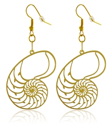 Nautilus 18K Gold Plated Earrings