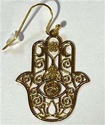 Hamsa 18kt Gold Plated Earrings