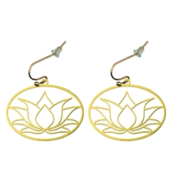 Gold Lotus Earrings