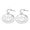 Silver Lotus Earrings