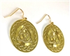 ER-15 Celtic Triquetra 18k Gold Plated 30mm Earrings