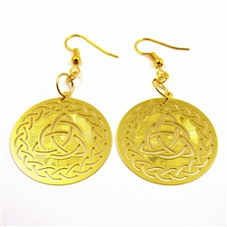 ER-15 Celtic Triquetra Earrings Gold Plated