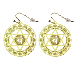 Heart Chakra 18kt Gold Plated Earrings