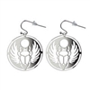 ER-17-S Scarab Silver Plated 30mm Earrings