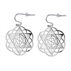 ER-19-S Star Merkaba Silver Plated 30mm Earrings