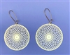 ER-204 Torus Vortex 18k Gold Plated 2" Earrings