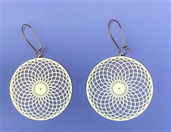 ER-204 Torus Vortex 18k Gold Plated 2" Earrings