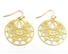 ER-23 Enneagram 18k Gold Plated 30mm Earrings