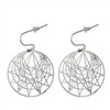 ER-23-S Enneagram Silver Plated 30mm Earrings