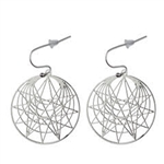 ER-23-S Enneagram Silver Plated 30mm Earrings