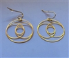 ER-24 Vesica Piscis 18k Gold Plated 30mm Earrings