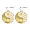 ER-25 Yin Yang 18k Gold Plated 30 mm Earrings