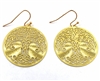 ER-26 Tree of Life 18k Gold Plated 30mm Earrings