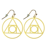 Philosopher's Stone Gold Plated 30mm Earrings